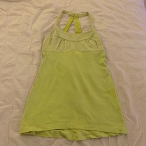 Neon yellow lululemon tank top
